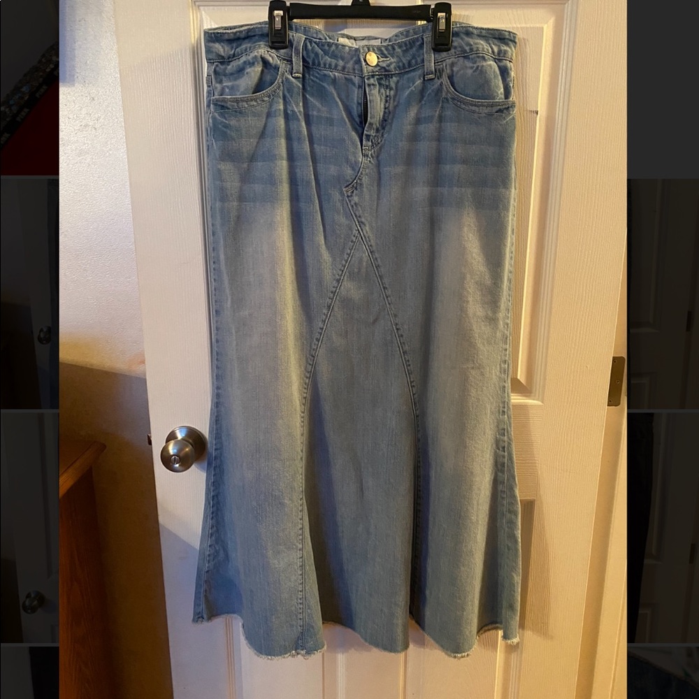 Maurices long jean skirt